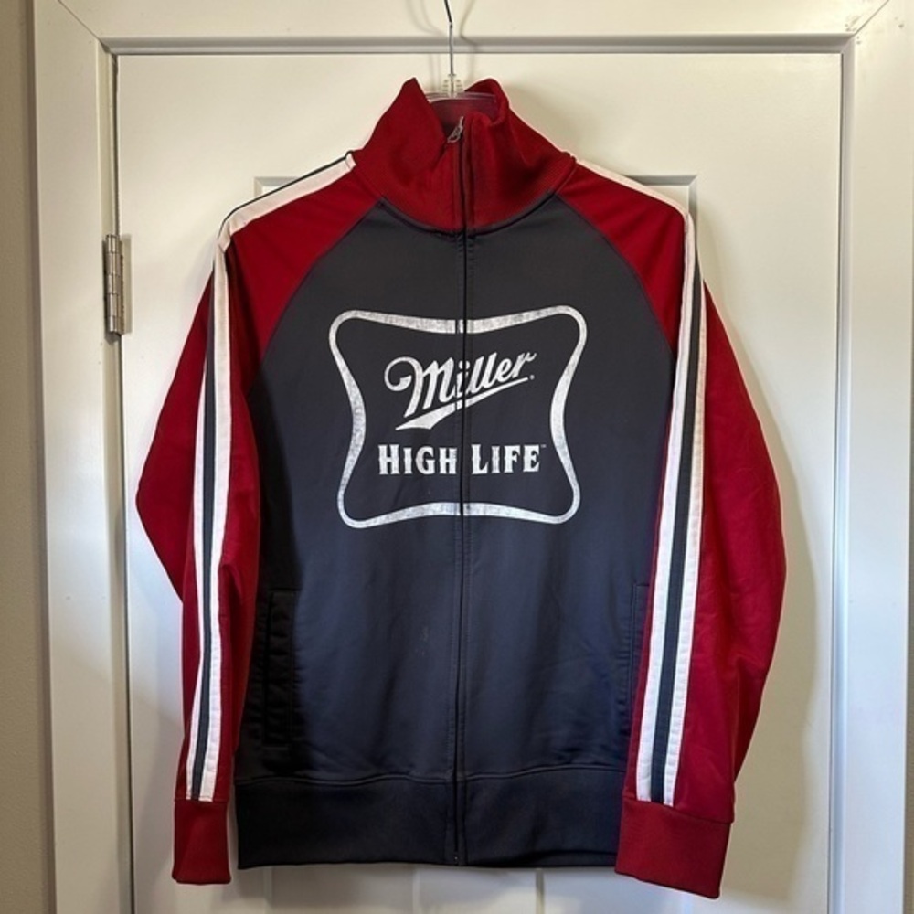 Vintage Miller Highlife Full Zip Sweatshirt Size Unisex Medium